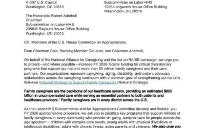 Letter Outlining House FY2026 Labor-HHS Appropriations Requests 