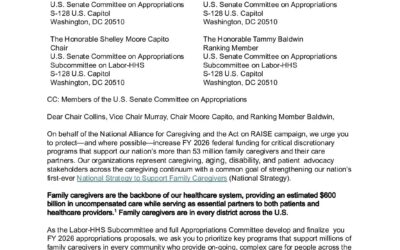 Letter Outlining Senate FY2026 Labor-HHS Appropriations Requests 
